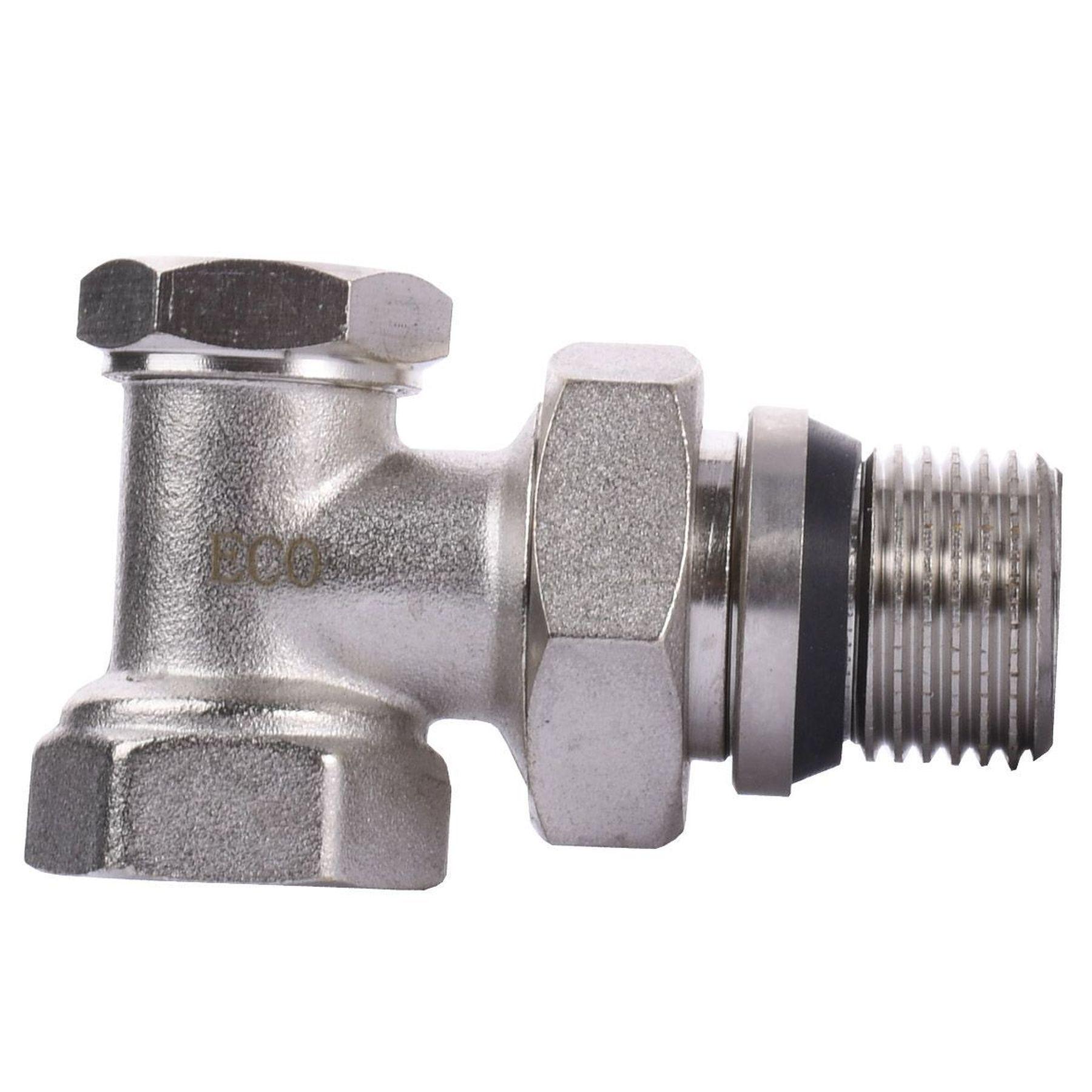 Кран для радиатора угловой ECO TECHNOLOGY ECO5007 ECO5107 под ключ с уплотнителем 1/2" (000016160)