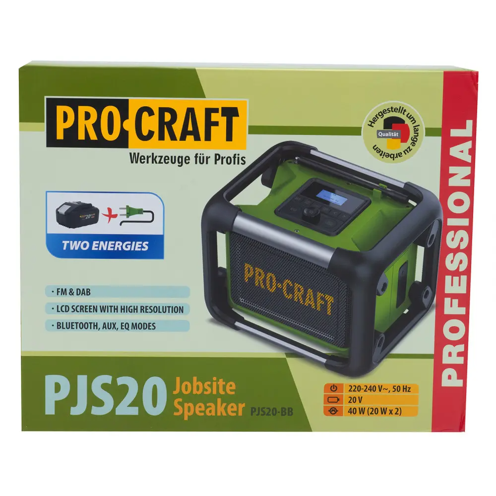 Радиоприемник аккумуляторный ProCraft PJS20 без аккумулятора и без зарядного устройства Bluetooth/AUX/FM 80 Вт - фото 16 Радиоприемник аккумуляторный ProCraft PJS20 без аккумулятора и без зарядного устройства Bluetooth/AUX/FM 80 Вт - фото 16