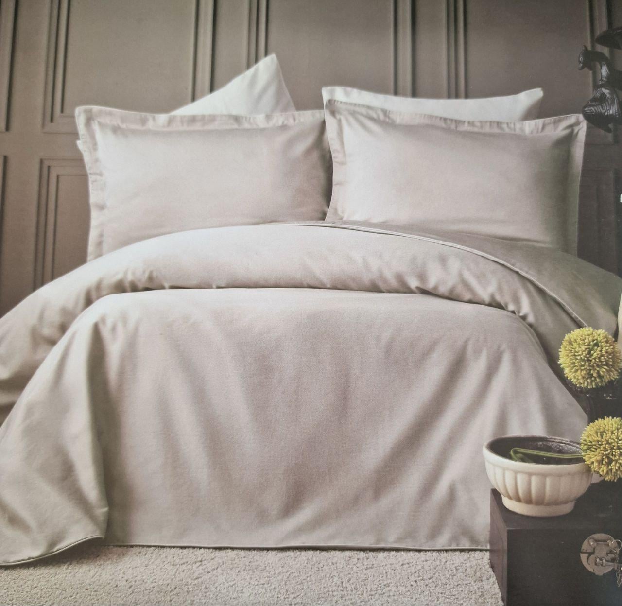 Комплект постельного белья Pupilla Collection Exclusive Lara Сатин 200x220 см Cappucino (CN40709)