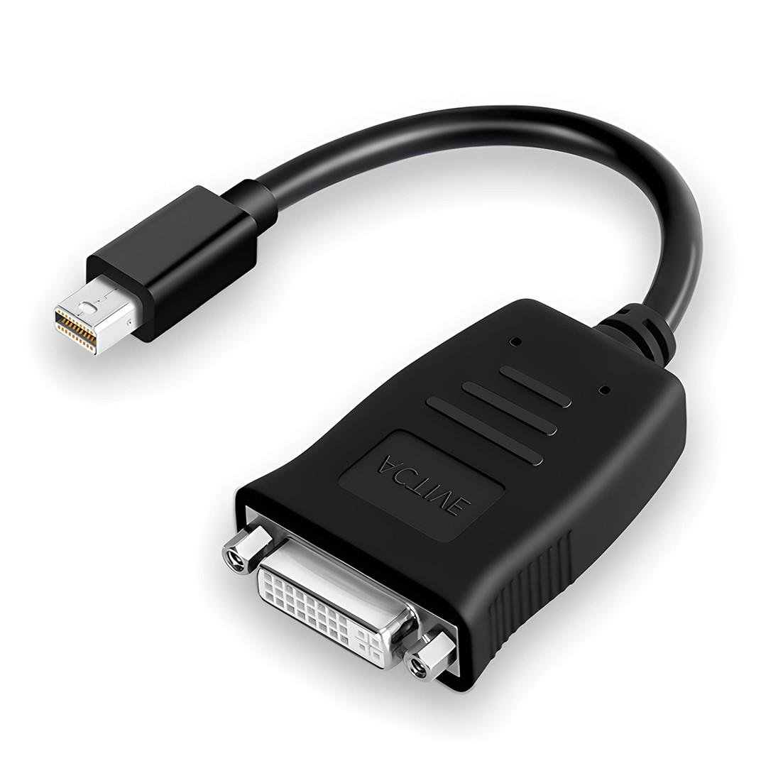 Адаптер відео з Mini DisplayPort на DVI порт Addap MDP2DVI-01 для ноутбука/проєктора/монітора