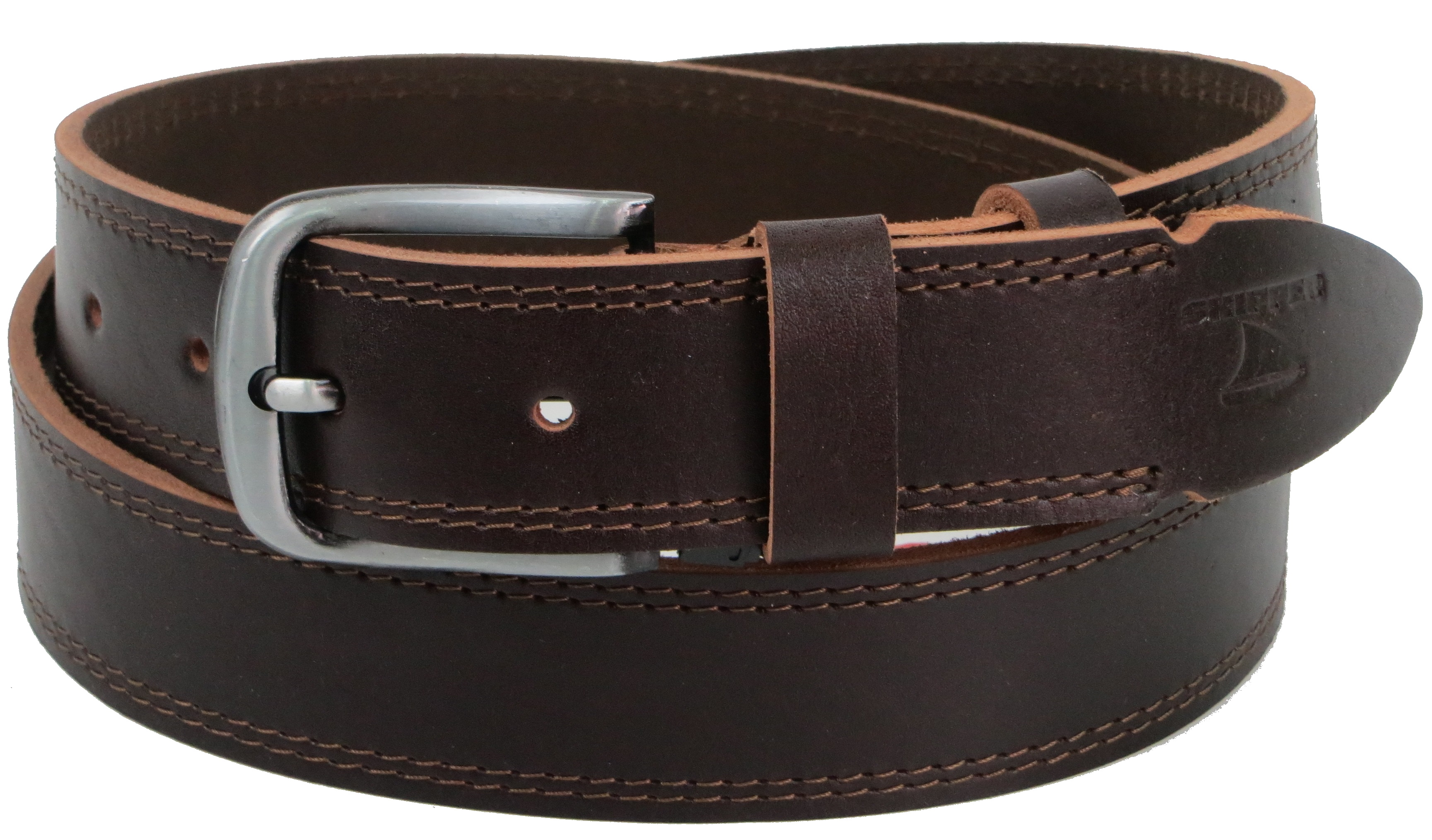 Ремень мужской Skipper кожаный Коричневый (1308-38)