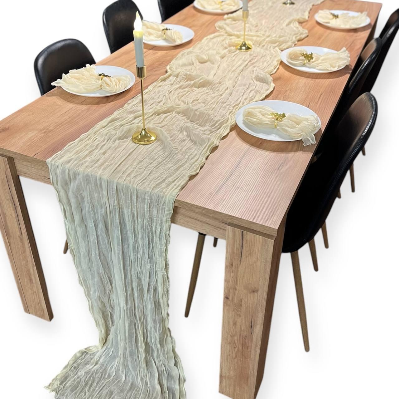 Раннер на стол Leeseph с салфетками 6 шт. Бежевый (2425592176)