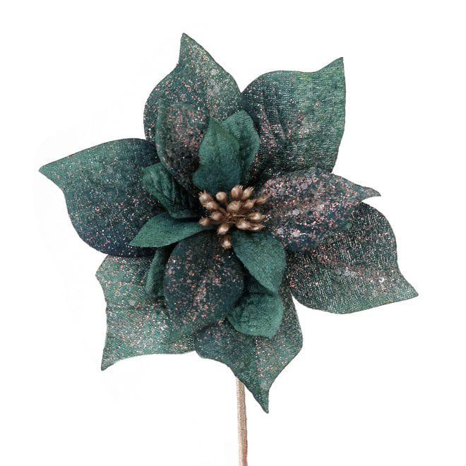 Цветок новогодний Flora Пуансеттия Мятный (13002)