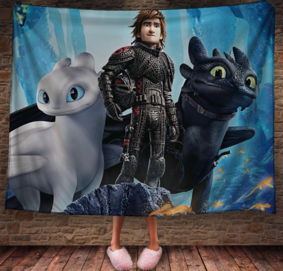Плед с 3D принтом How to Train Your Dragon Икинг и Дракон 150х200 см (epi_1900) Плед с 3D принтом How to Train Your Dragon Икинг и Дракон 150х200 см (epi_1900)