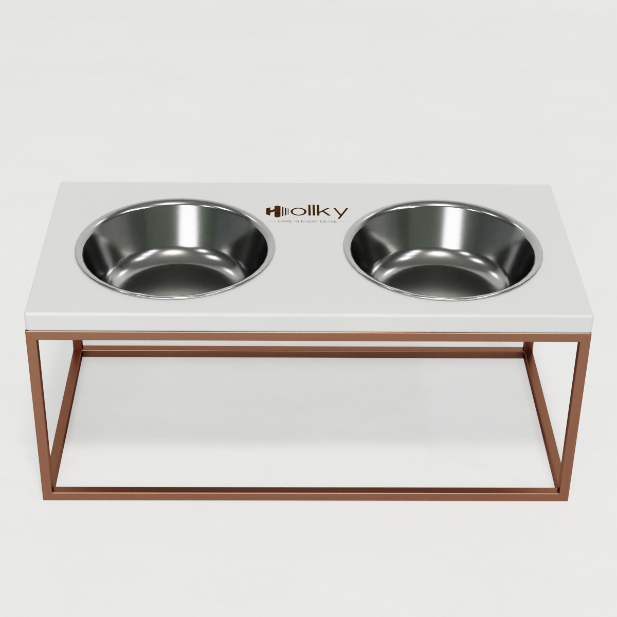 Миски на подставке для больших собак Hollky Base XL20 2х1,8 л (BXL20-522620-GLWH) - фото 4 Миски на подставке для больших собак Hollky Base XL20 2х1,8 л (BXL20-522620-GLWH) - фото 4