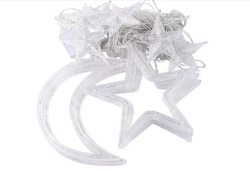 Гирлянда Звезда и месяц шторка LED с пультом ДУ (1295857284) Гирлянда Звезда и месяц шторка LED с пультом ДУ (1295857284)