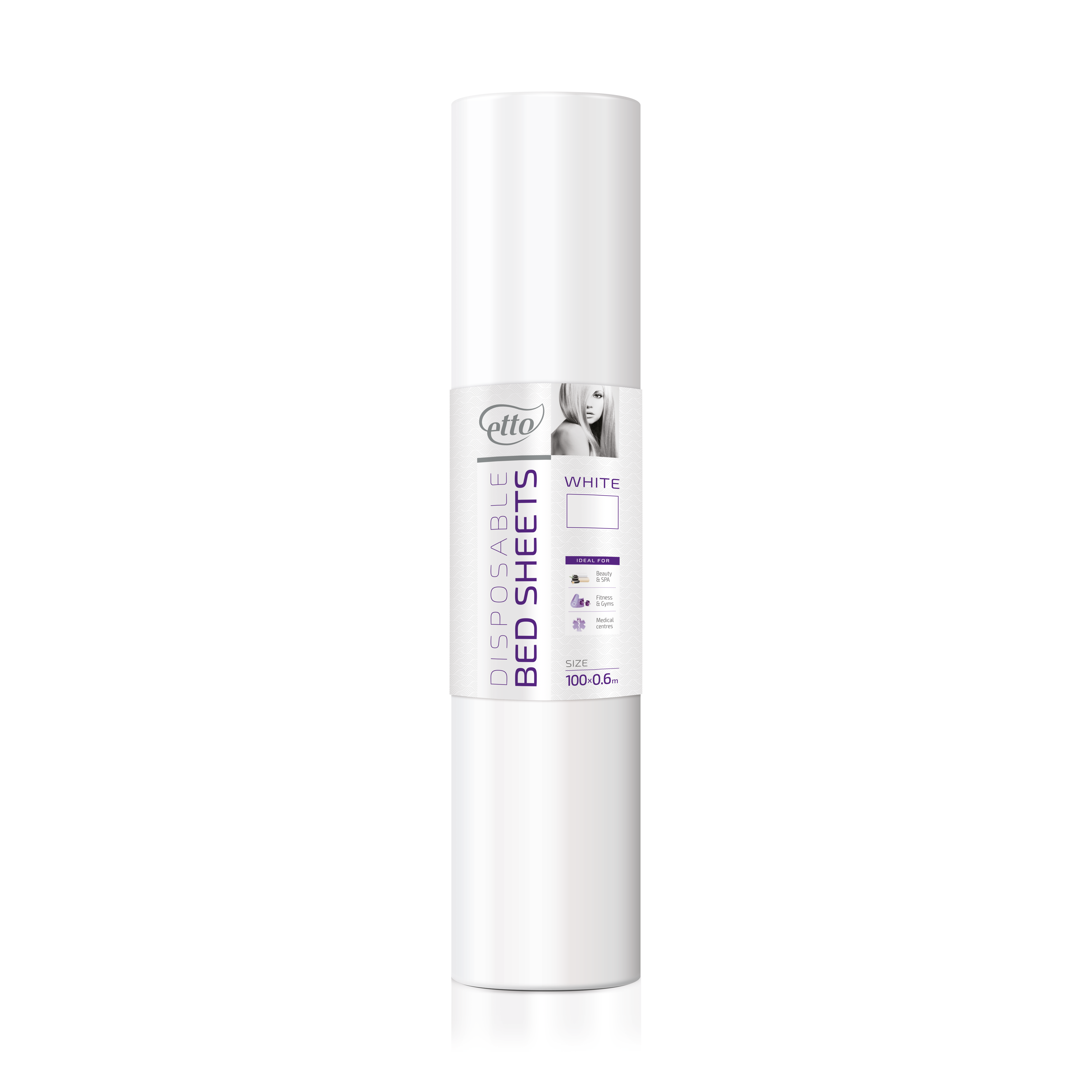Простыни одноразовые Etto СМС 0,6х100 м Белый