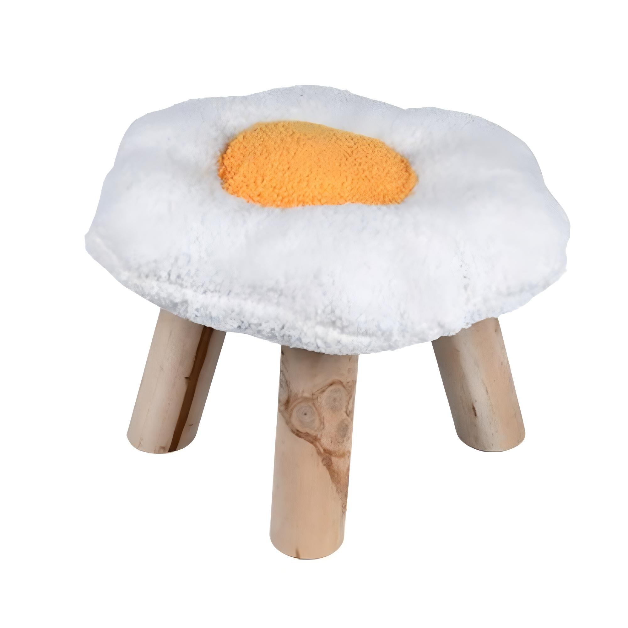 Пуф дитячий Stenson Flower 30х20 см Білий з жовтим (R33432) - фото 1