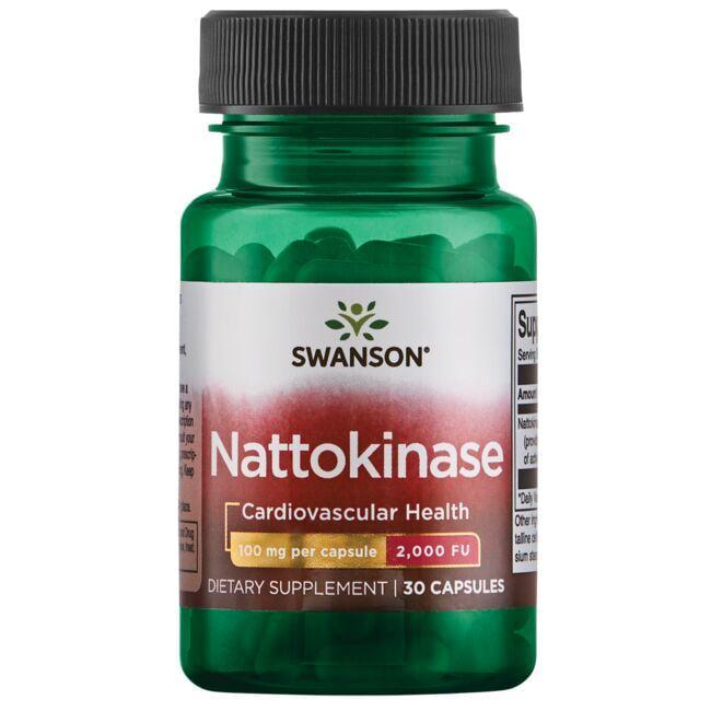 Комплекс для профилактики давления и кровообращения Swanson Nattokinase 2000 Fibrinolytic Units 100 mg 30 Caps Комплекс для профилактики давления и кровообращения Swanson Nattokinase 2000 Fibrinolytic Units 100 mg 30 Caps