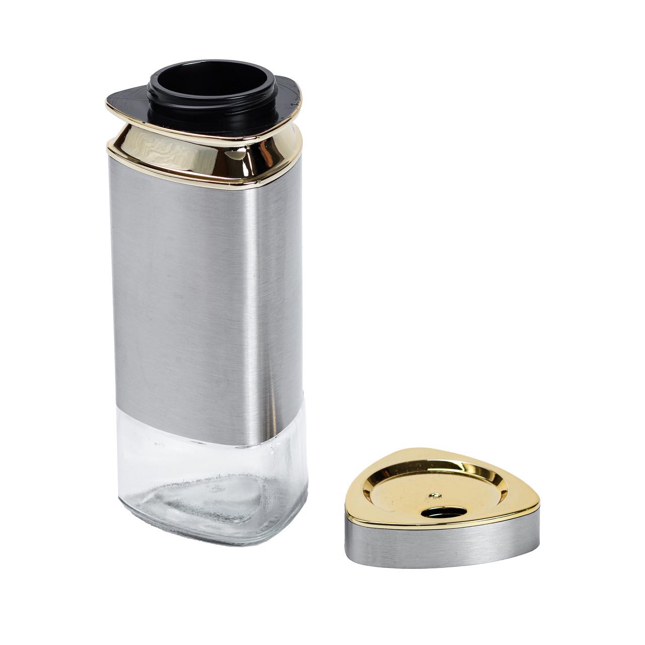 Ємність для спецій скляна 120 мл Хром (4837)