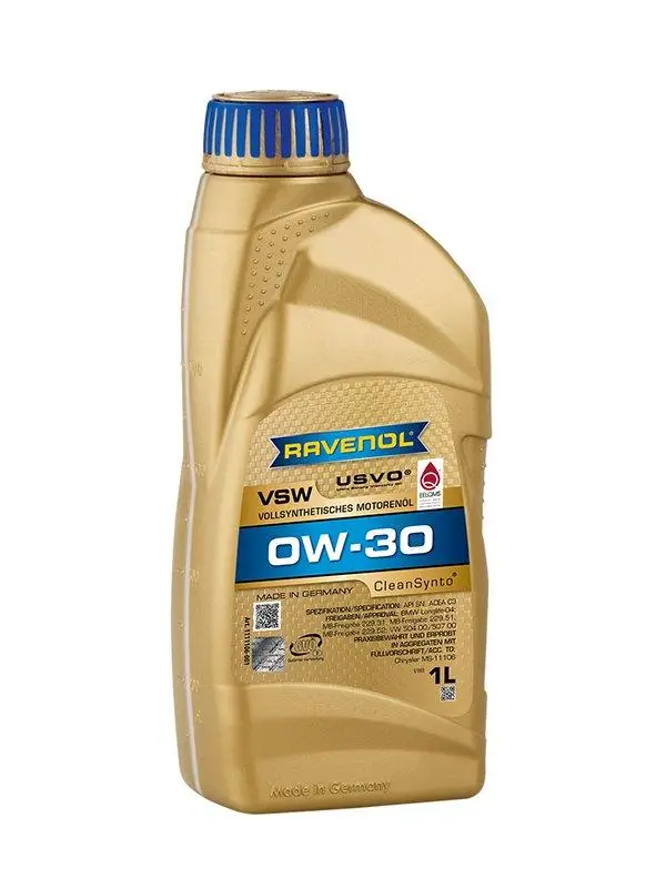 Моторне мастило RAVENOL 0W-30 VSW Fullsynth PAO SN/С3 VW 504/507 1 л (27450346)