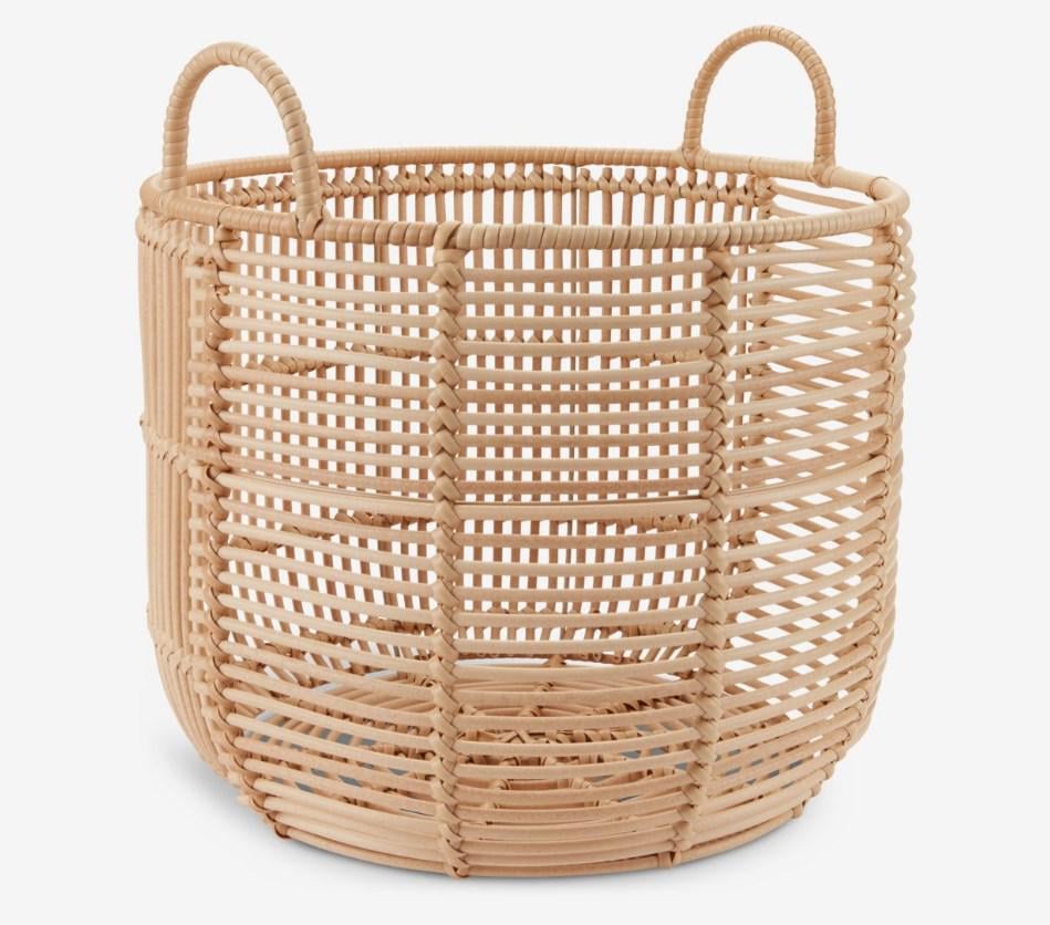 Корзина для белья плетеная d 35 см высота 35 см