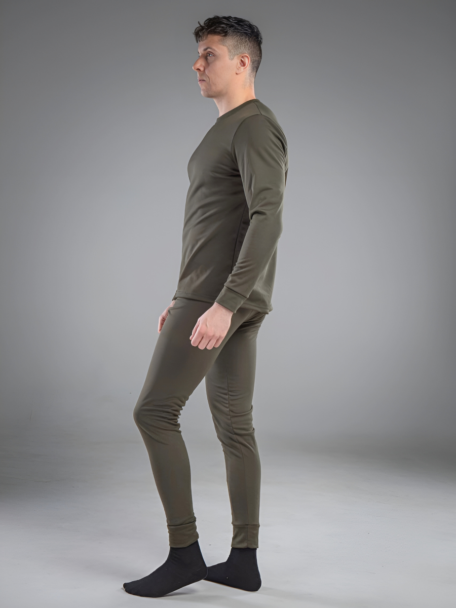 Термобелье мужское на микрофлисе термолонгсливы/термокальсоны 4XL Хаки (8199445100) - фото 11