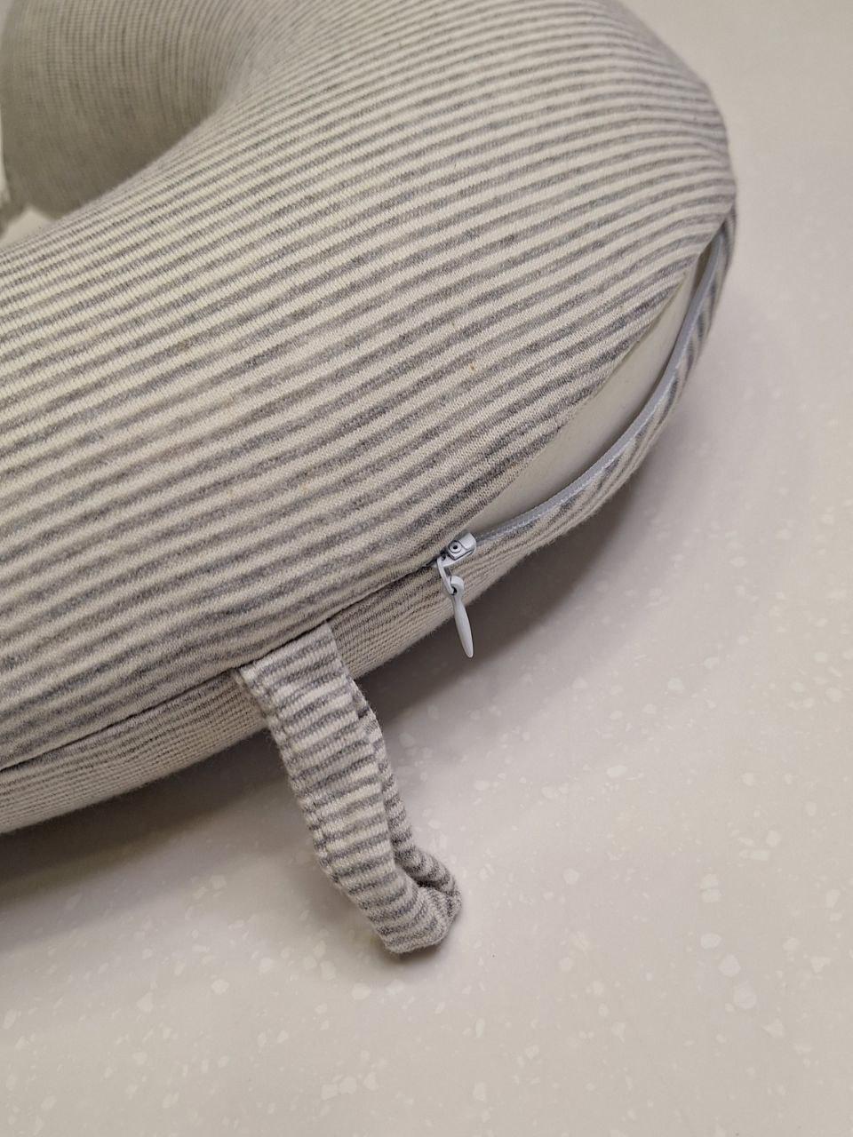 Подушка-рогалик дорожня Colorful Home з ефектом пам'яті Бежевий/Сірий (1441) - фото 3 Подушка-рогалик дорожня Colorful Home з ефектом пам'яті Бежевий/Сірий (1441) - фото 3