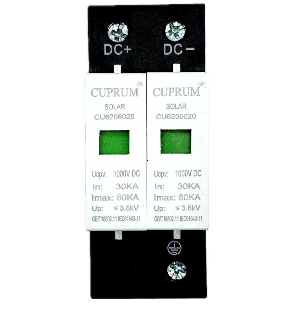 Обмежувач перенапруги ПЗІП 2п Solar Ucpv1000V DC 60kA 3,8kV 60kA клас Т2/T3 (cu6206020)