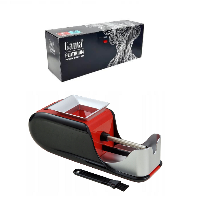 Машинка для набивки сигарет Gerui GR-2 электрическая с гильзами Gama platinum