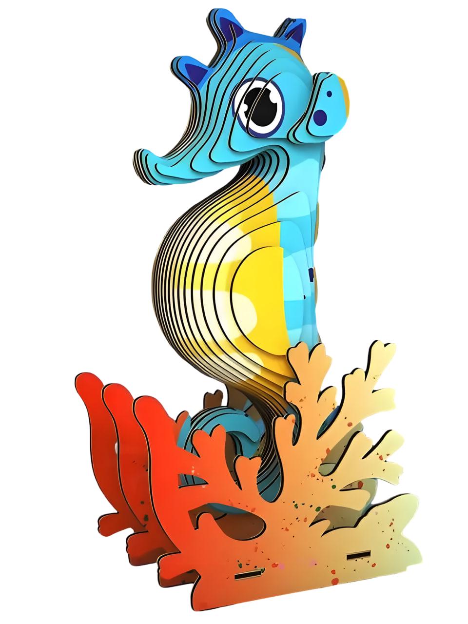 Конструктор 3D-пазл картонний Морський коник (Zx-156)