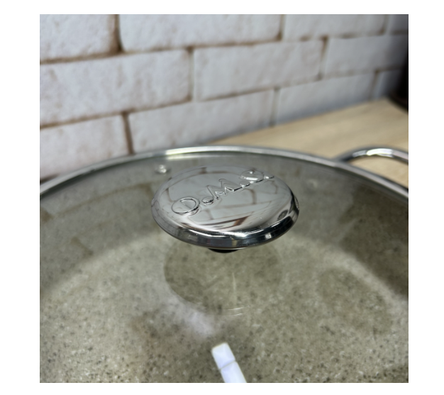 Кастрюля-сотейник OMS из литого алюминия с крышкой для газа и индукции 3,8 л Песочный (3316-3.8) - фото 7