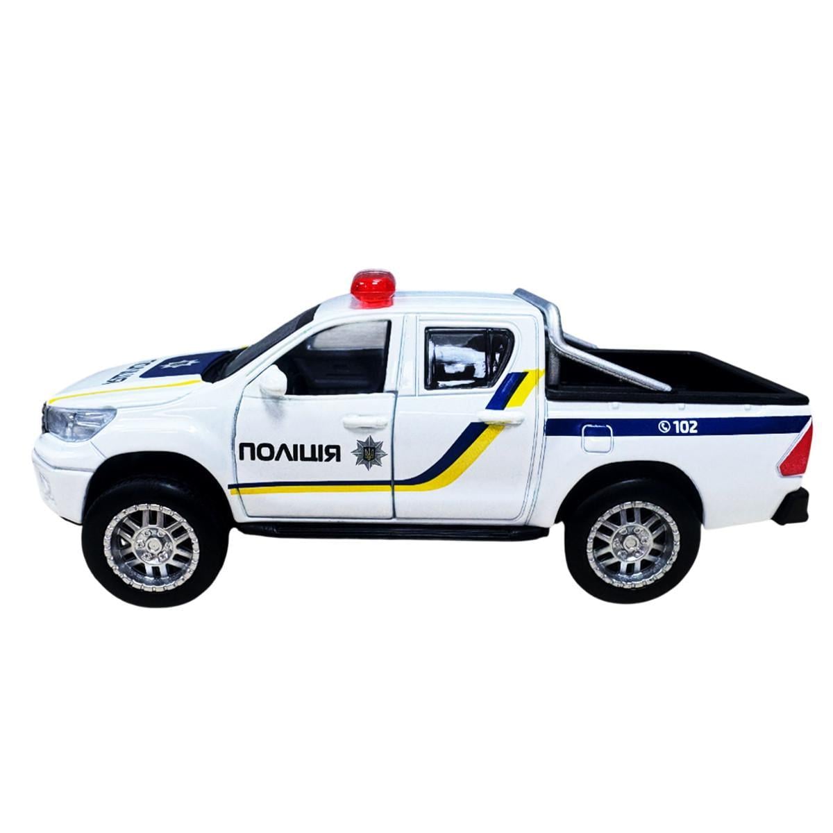 Автомодель Toyota Hilux Полиция Белый Автомодель Toyota Hilux Полиция Белый