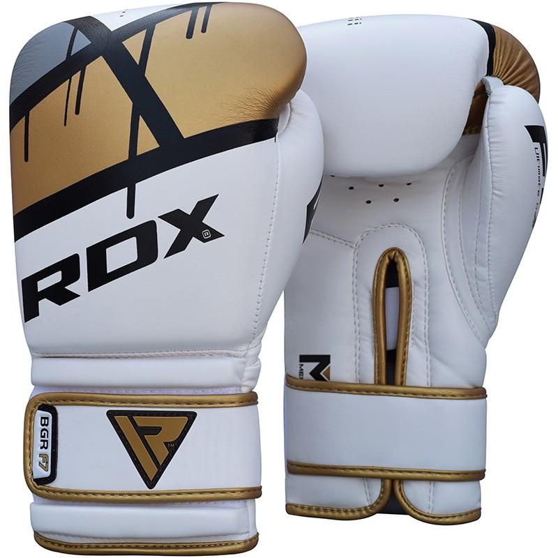 Боксерские перчатки RDX Rex Leather р. 14 Gold (10122)