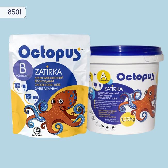 Затирка для плитки Octopus Zatirka 8501 эпоксидная 1,25 кг