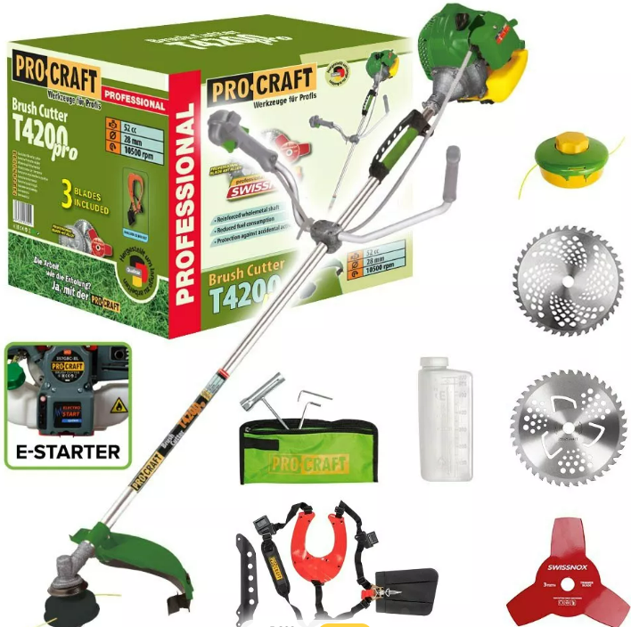 Триммер бензиновый PROСRAFT T4200EL Electro Starte - фото 2 Триммер бензиновый PROСRAFT T4200EL Electro Starte - фото 2