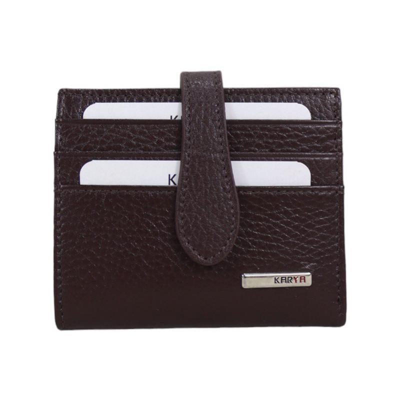 Кардхолдер с отделением для купюр Karya 0045-39 из натуральной кожи Коричневый (31959967)