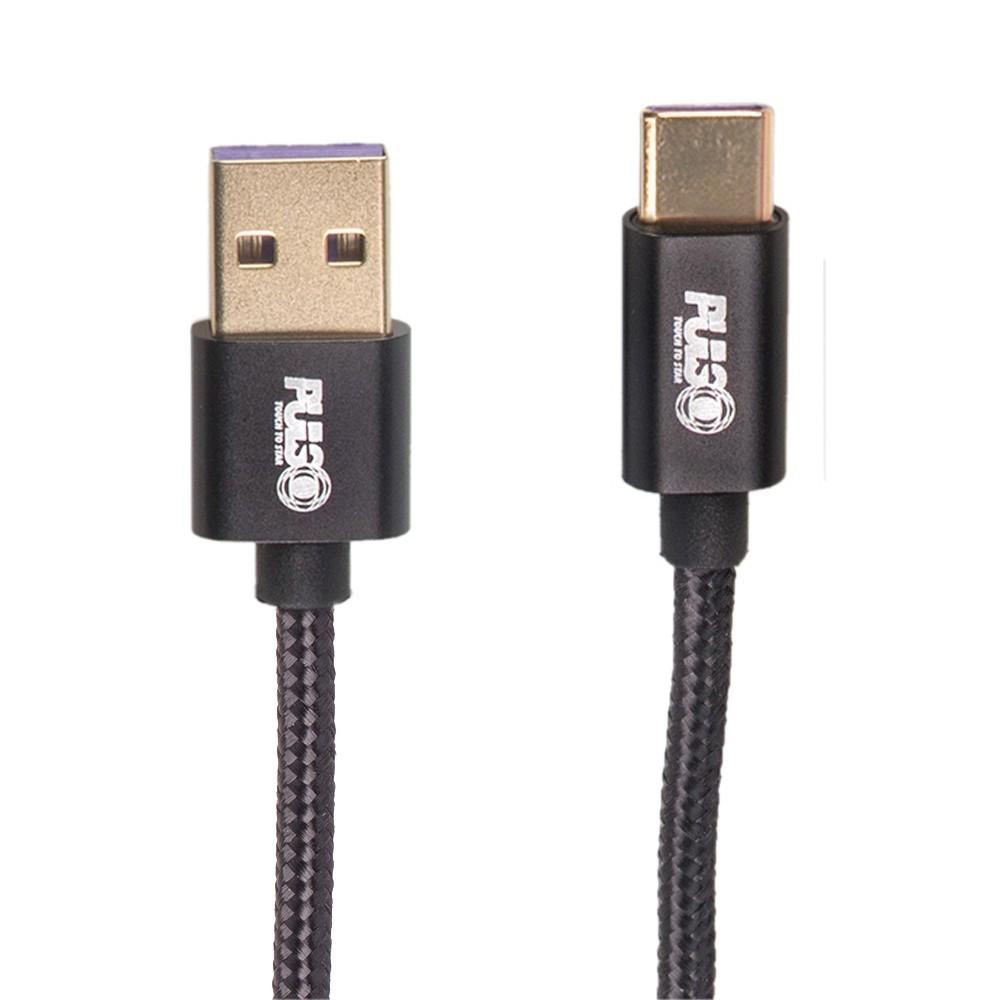 Кабель PULSO USB - Type C 5 А 1 м Black (CC-1101C BK) - фото 1