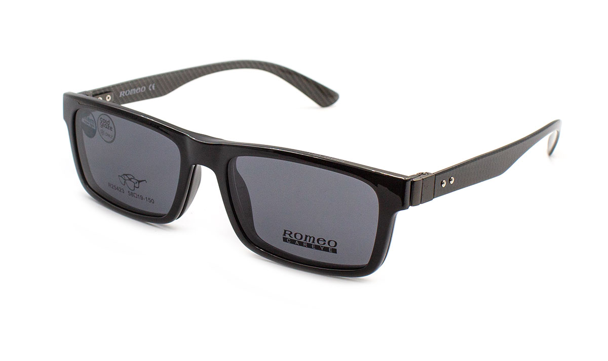 Оправа чоловіча пластикова Romeo 25423-C2-1 з трьома змінними насадками та футляром (09509)