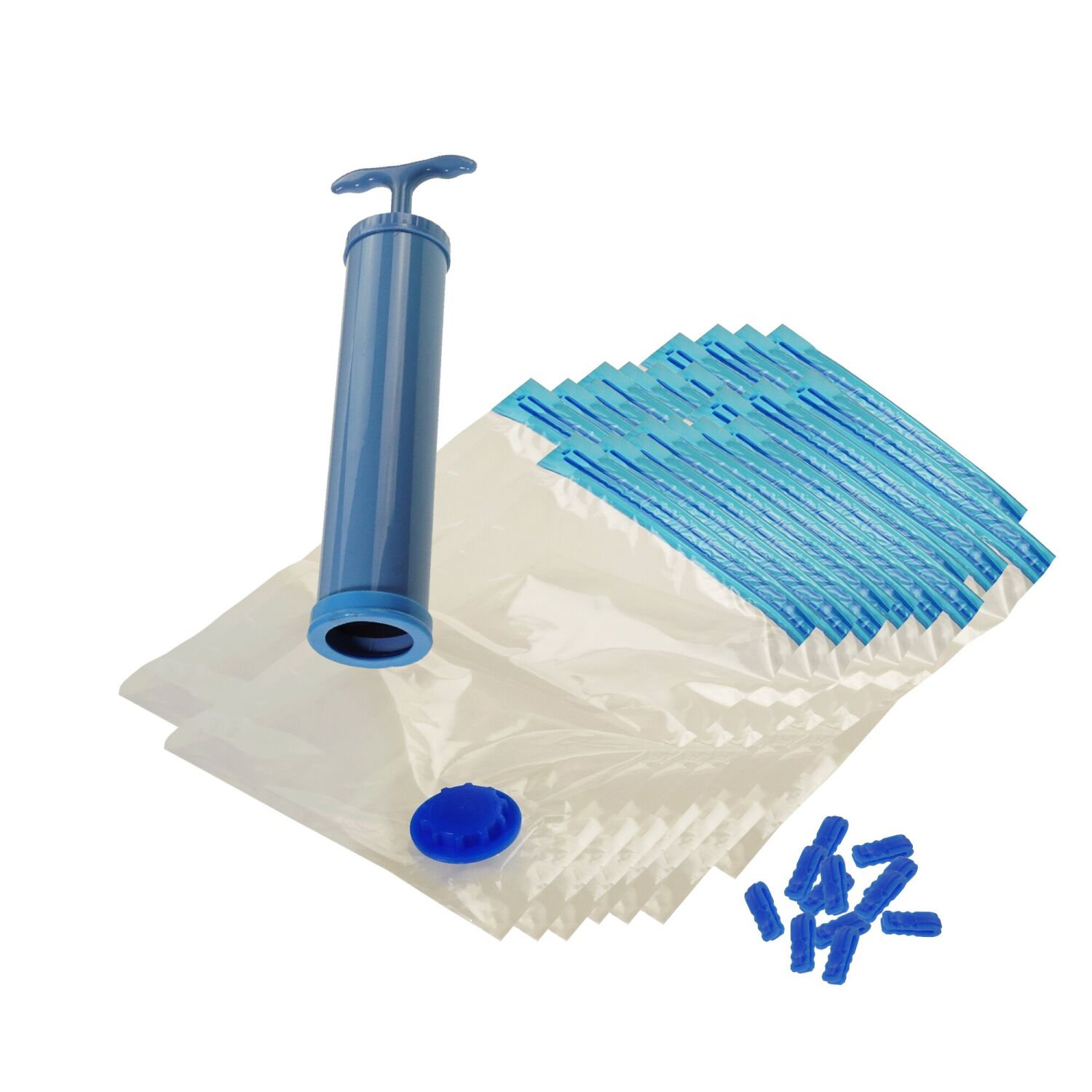 Набір вакуумних мішків Wellamart для зберігання речей 20 шт. з насосом (5894) Набір вакуумних мішків Wellamart для зберігання речей 20 шт. з насосом (5894)