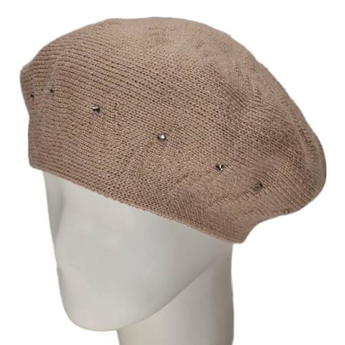 Берет женский Lirus Кира двойной шерстяной Светло-бежевый (111524)