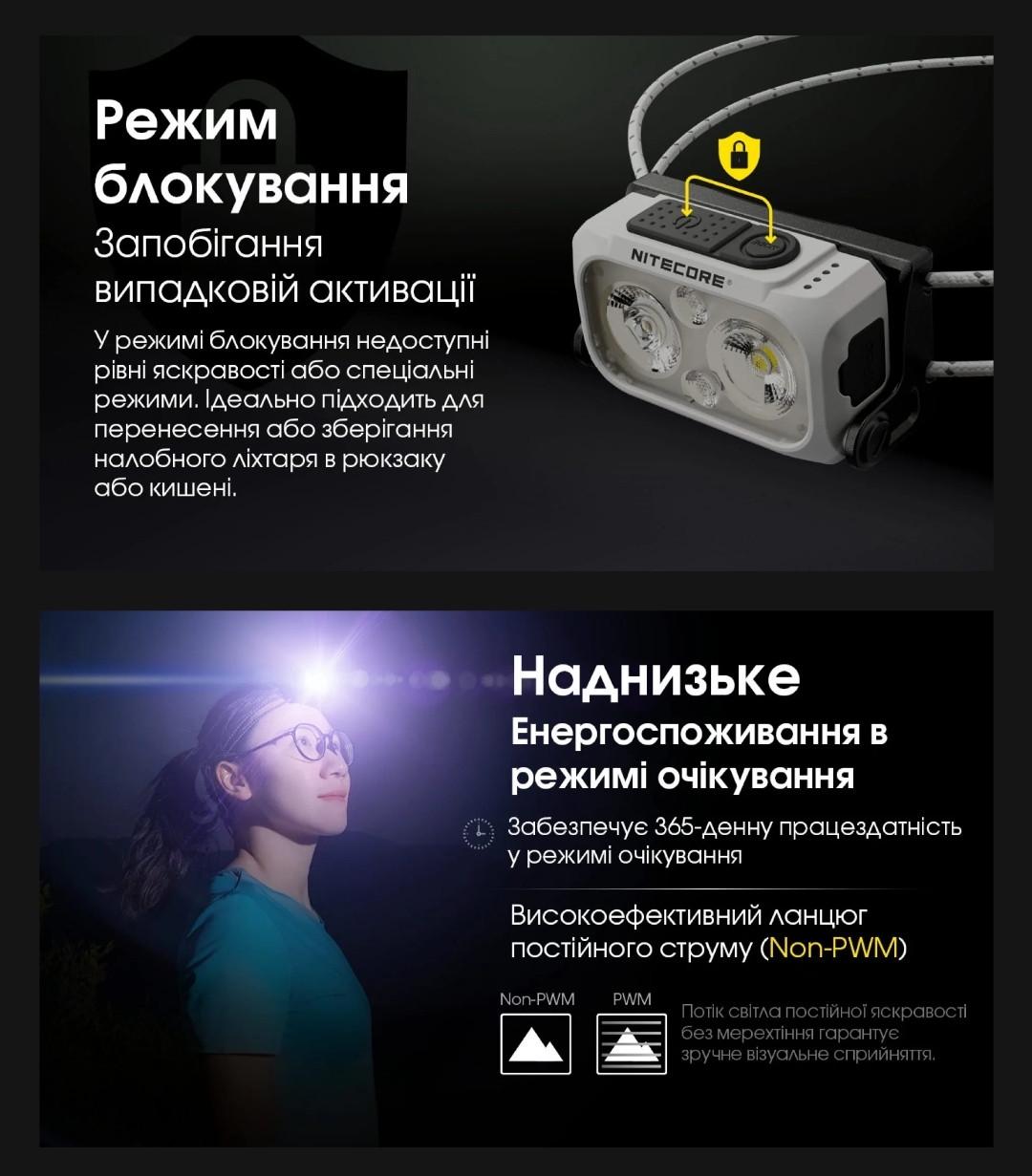 Ліхтар налобний Nitecore NU21 USB type-C 360 Лм 500 мАг Жовтий (010222) - фото 9 Ліхтар налобний Nitecore NU21 USB type-C 360 Лм 500 мАг Жовтий (010222) - фото 9