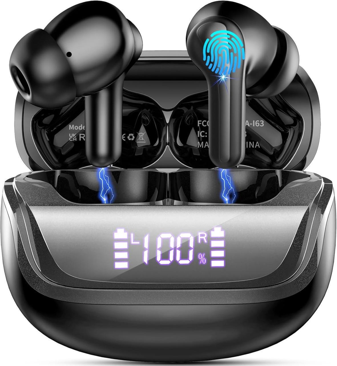 Наушники TWS LED-дисплей 4 микрофона ENC/Hi-Fi стерео Bluetooth 5.4 IP7