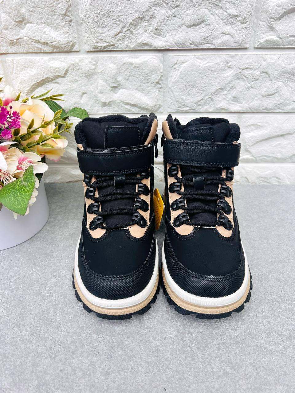 Черевики для хлопчика зимові Clibee 1868 р. 36 22,8 см Чорно-бежевий (1868-3) - фото 2 Черевики для хлопчика зимові Clibee 1868 р. 36 22,8 см Чорно-бежевий (1868-3) - фото 2