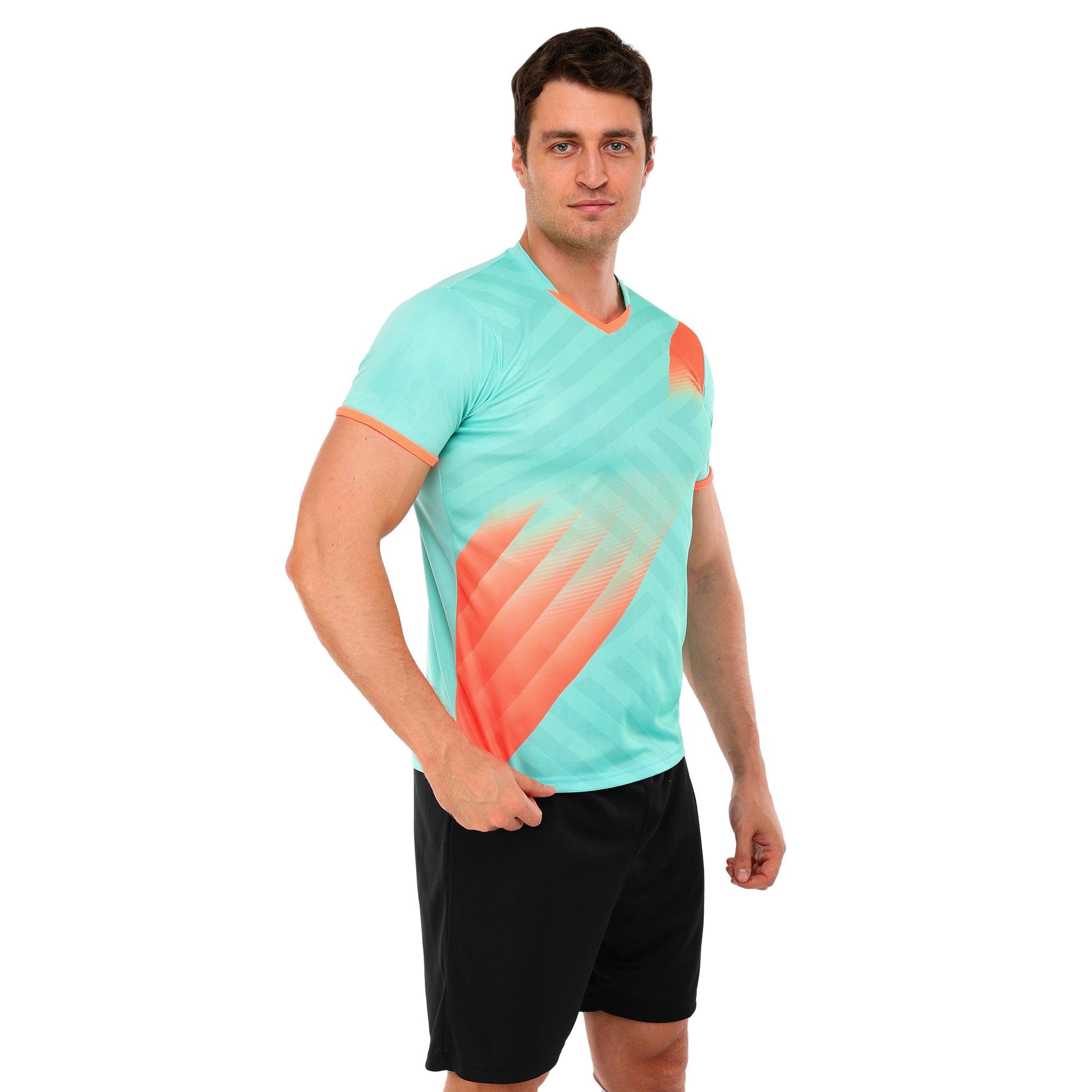 Форма футбольная комплект Lingo ADM-Z112 футболка/шорты полиэстер 2XS Бирюзовый-черный (ADM-Z112_Бирюзовый-черный_2XS)