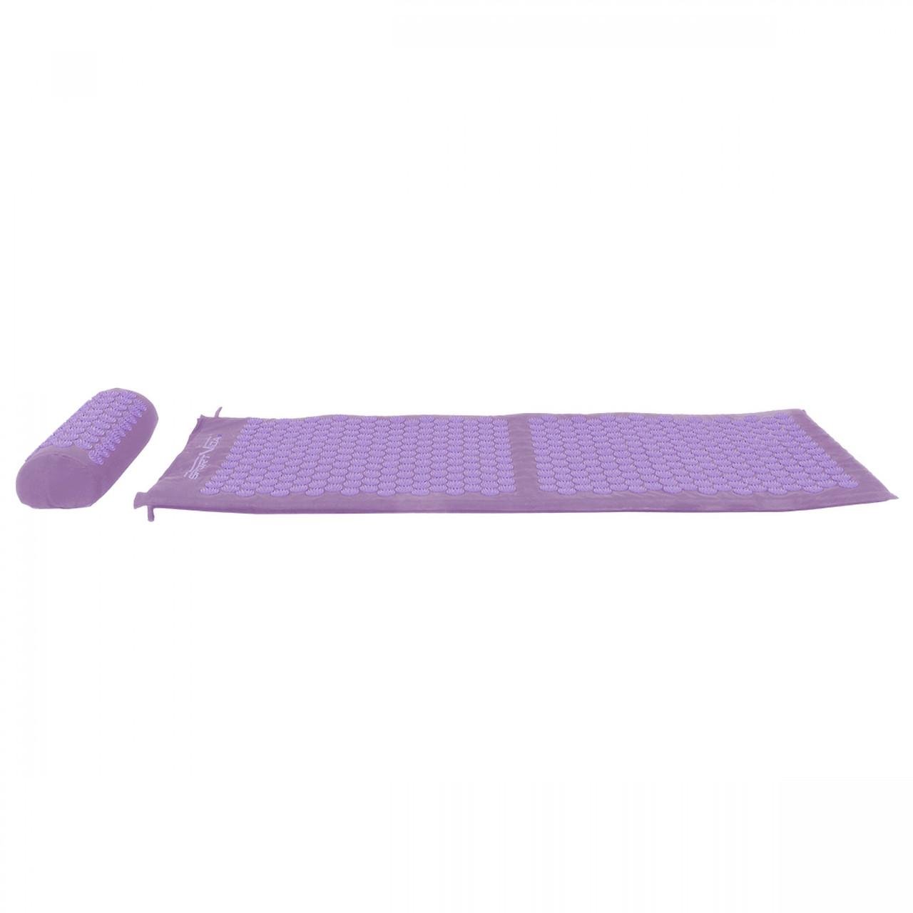 Коврик акупунктурный с валиком SportVida SV-HK0411 аппликатор Кузнецова 130x50 см Purple/Purple (2375564192) - фото 8