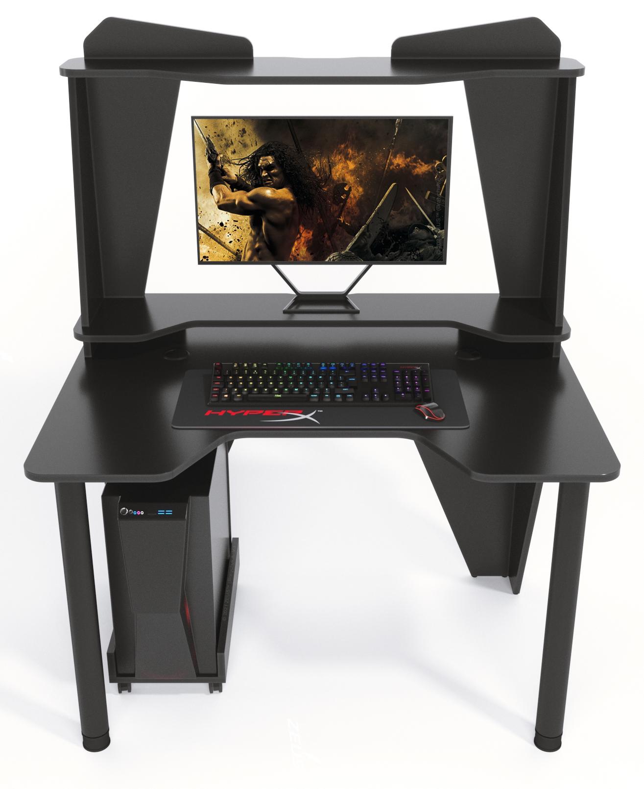 Стол геймерский Zeus IVAR-2 с надстройкой ЛДСП 1200 мм Черный (IV-214) - фото 2 Стол геймерский Zeus IVAR-2 с надстройкой ЛДСП 1200 мм Черный (IV-214) - фото 2