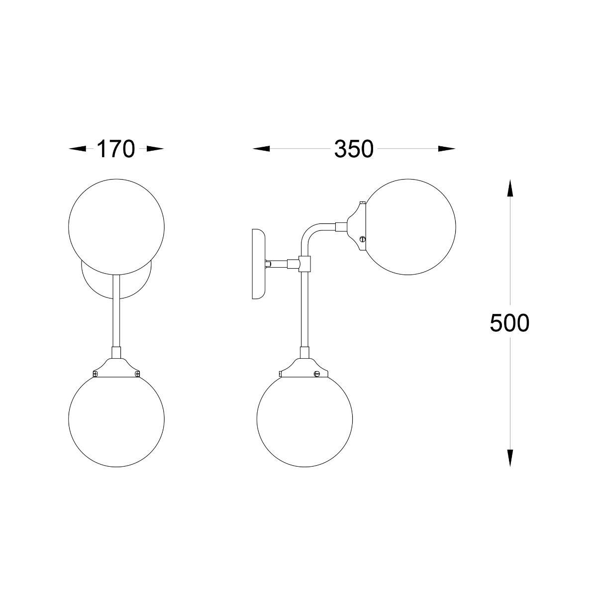 Настінний світильник Zuma Line Riano W0454-02D-Stac (4455864) - фото 2 Настінний світильник Zuma Line Riano W0454-02D-Stac (4455864) - фото 2