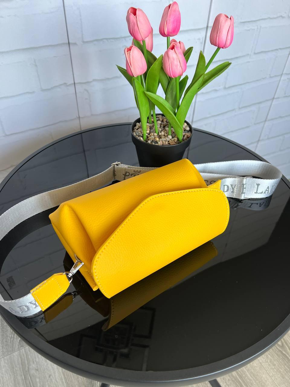 Сумка женская клатч кросс-боди из экокожи под клапаном на магните 24х14 см Желтый (2683574768) - фото 6 Сумка женская клатч кросс-боди из экокожи под клапаном на магните 24х14 см Желтый (2683574768) - фото 6