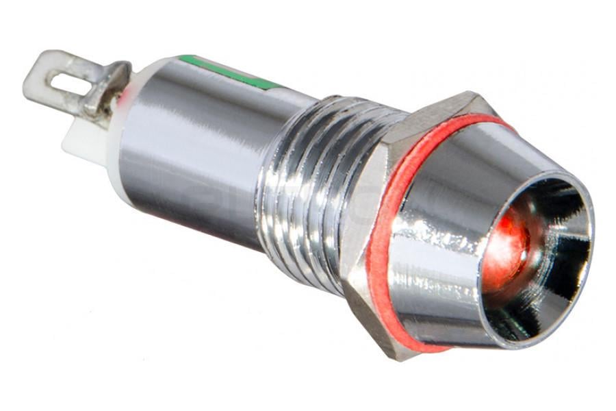 Лампа сигнальная АСКО-Укрем AС22C-8 8 мм LED 24 V AC/DC металл Красный (A0140030104)