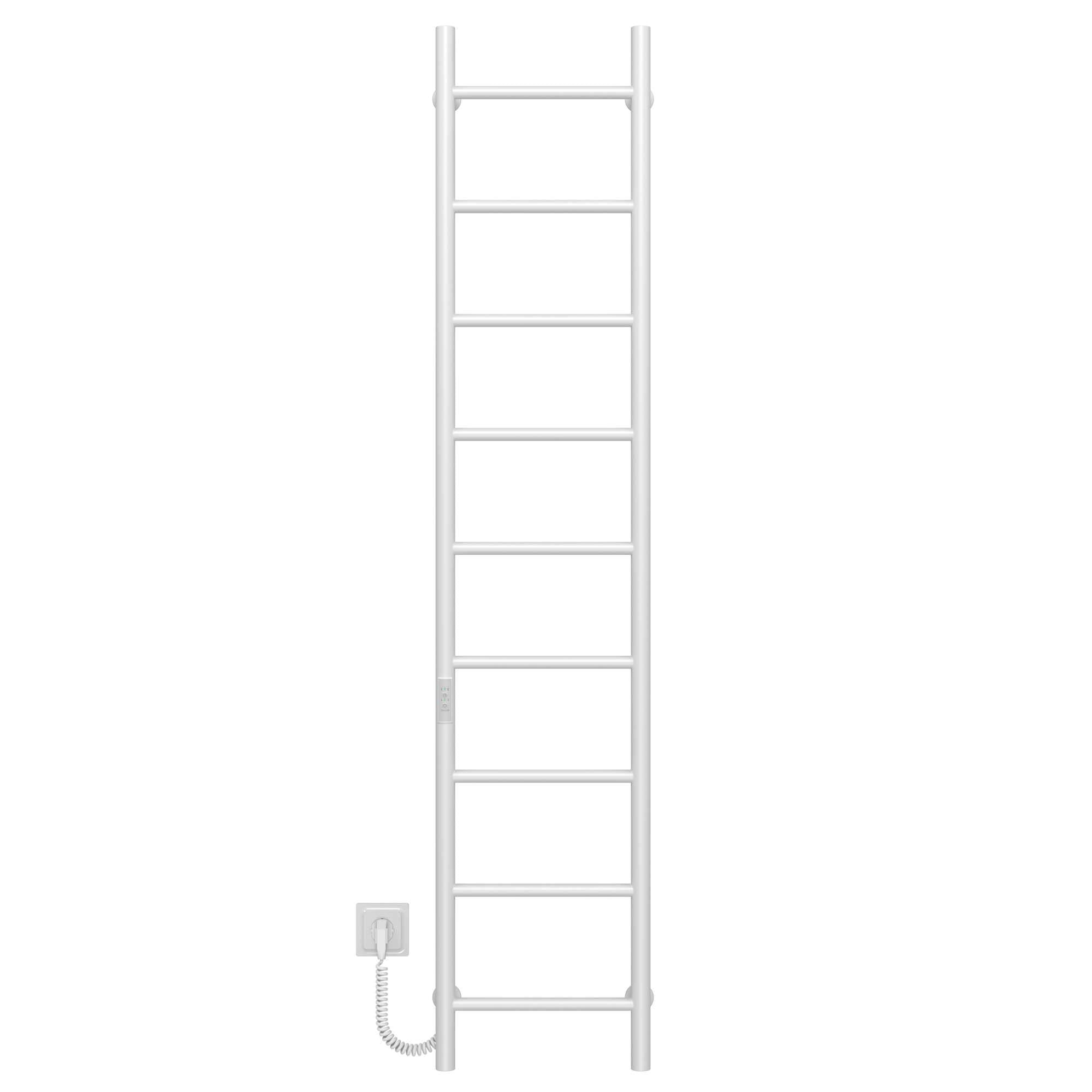 Полотенцесушитель электрический Deffi Орион П9 WD03 левое подключение нержавеющая сталь 300х1600 мм Белый (C.OR.160.30.9.EWL3)