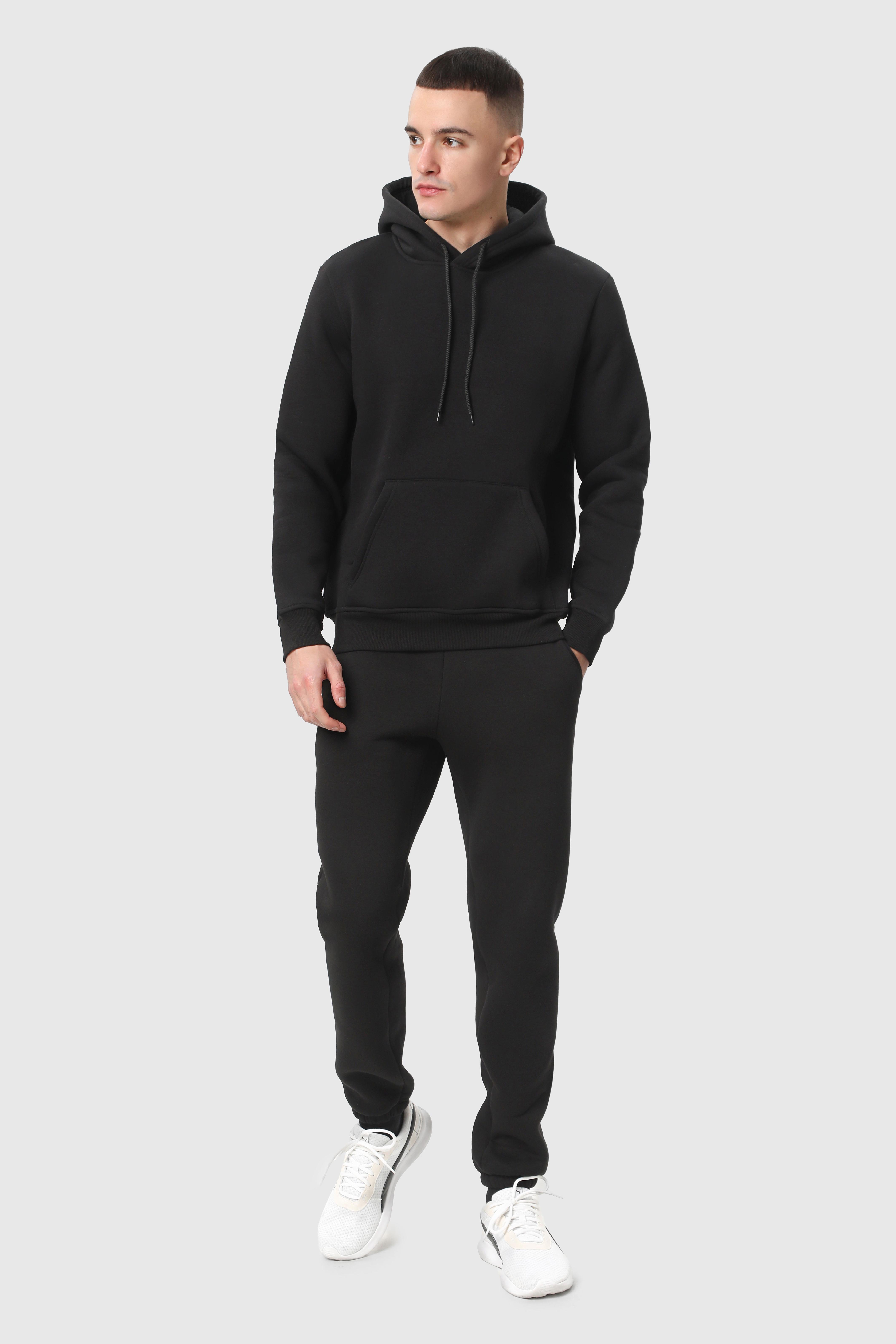 Костюм худі та штани чоловічий утеплений Ray BASIC U0801 S Чорний