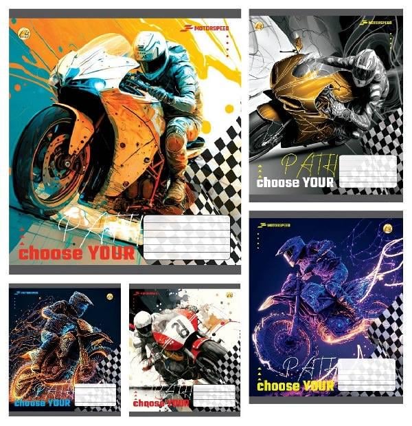 Зошити учнівські у лінійку Тетрада ТЕ42112 Motospeed 12 арк. 25 шт. в уп. (MTT-183924) Зошити учнівські у лінійку Тетрада ТЕ42112 Motospeed 12 арк. 25 шт. в уп. (MTT-183924)