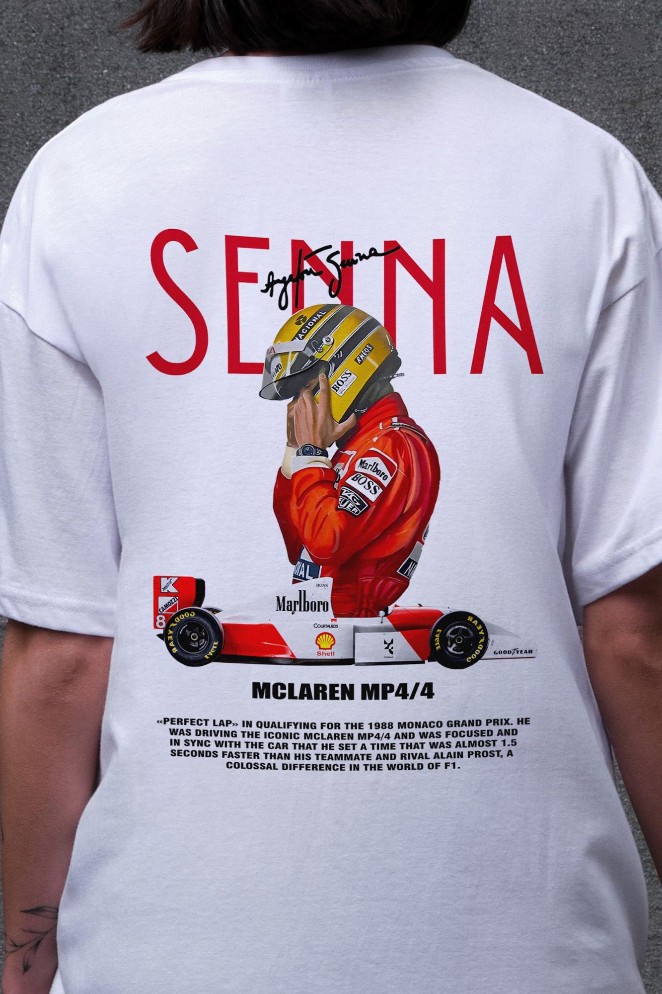 Футболка женская Without с принтом Senna оверсайз S/M White (S8049671) - фото 2