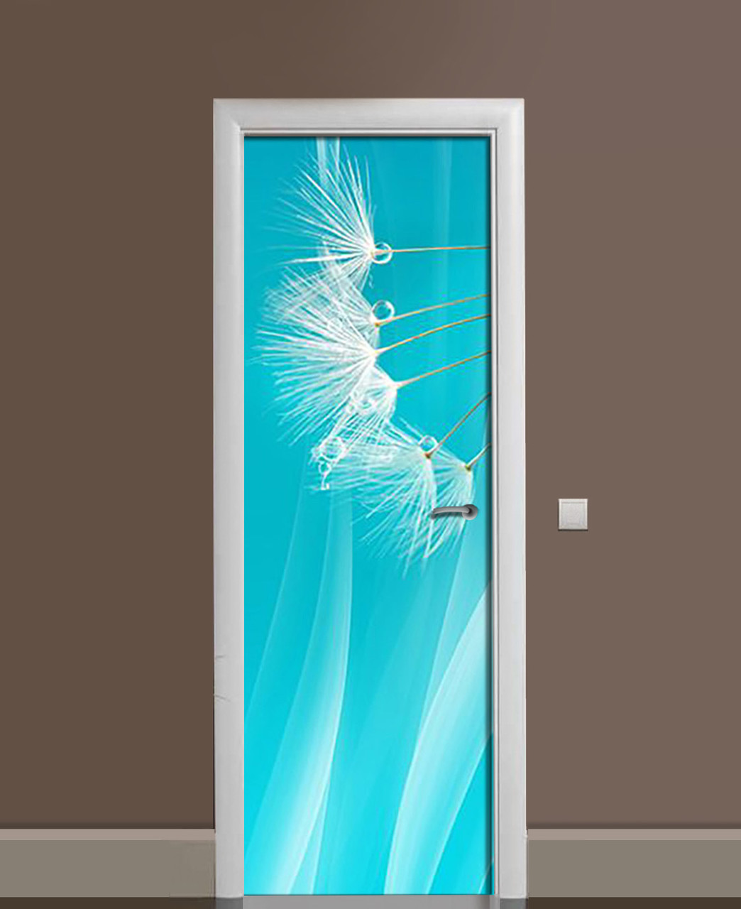 Наклейка 3D на двери Zatarga Легкость одуванчика 650х2000 мм виниловая (1323459438)