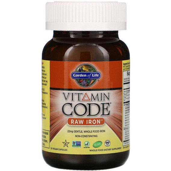 Вітамінно-мінеральний комплекс Garden of Life Vitamin Code RAW Iron 30 Veg Caps (GOL-11376)