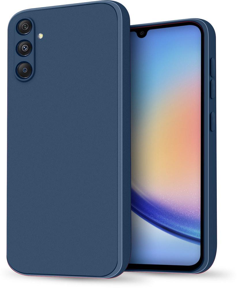 Силиконовый чехол HardCorner Samsung Galaxy A34 A346 (с микрофиброй) Blue (34813-28)