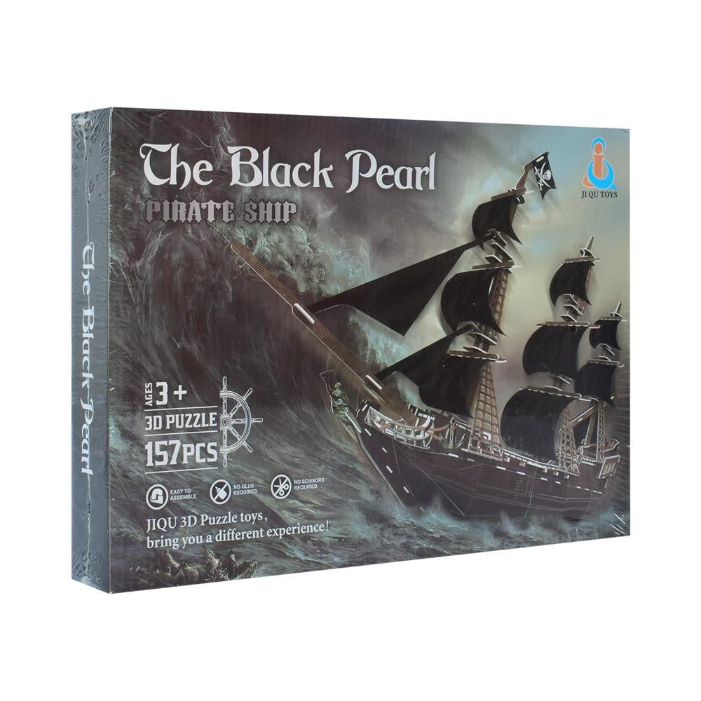 Пазлы Trefl 3D 168-D6 Пиратский корабль Черная жемчужина 157 деталей в коробке (6903317223749)
