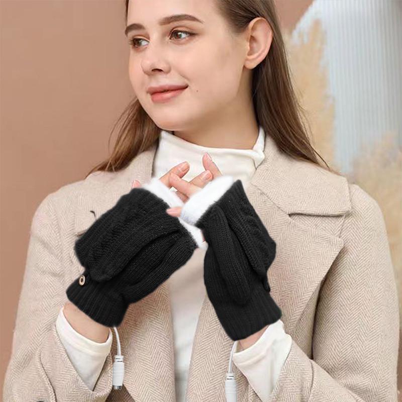 Рукавички зимові жіночі Lesko G-12 USB з підігрівом Black (24366690) - фото 2