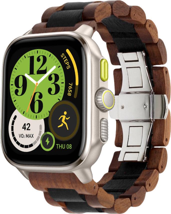 Ремешок деревянный WoodLock для Amazfit Cheetah Square Black Brown (38485-26)